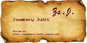 Zsembery Judit névjegykártya